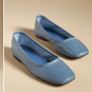 ANTHROPOLOGIE PILCRO SOFT BALLET  Blue Flats. NIB. SIZE 39